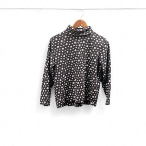 Women's vintage turtleneck with snowflake design by St John's‎ Bay Medium petite